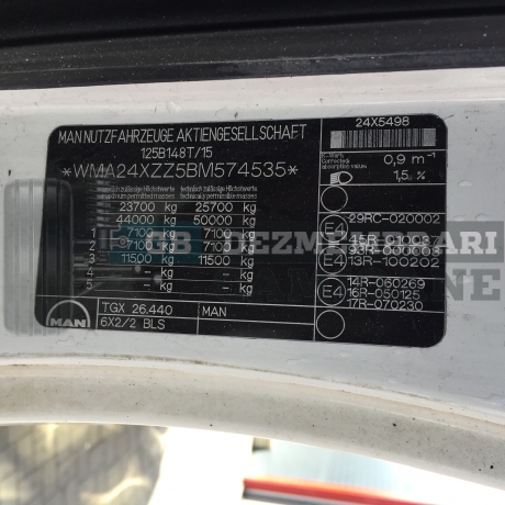 DEZMEMBRARI CAMIOANE MAN TGX 440, SERIE SASIU WMA24XZZ5BM574535